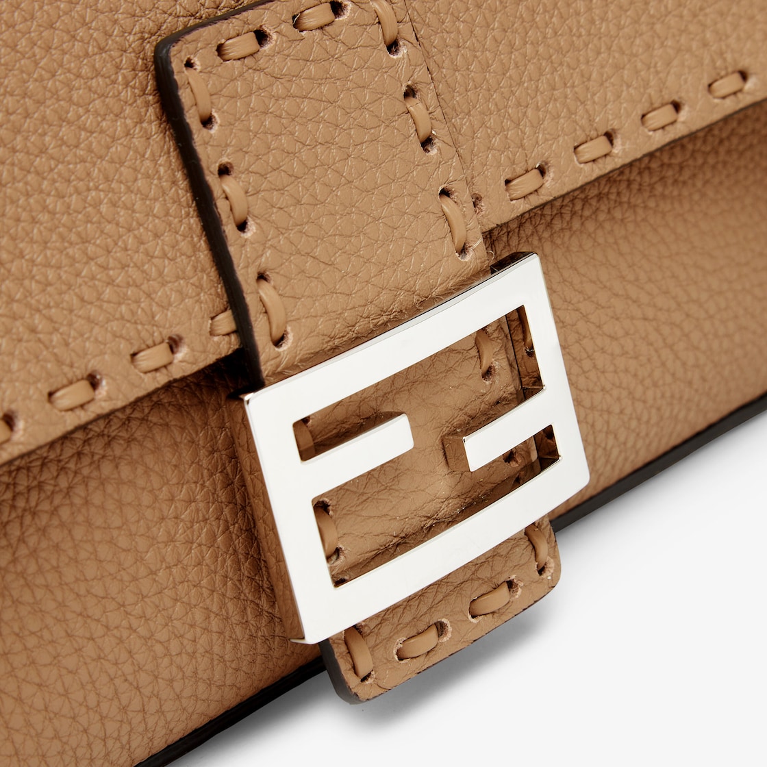 FENDI Baguette® Cappuccino-colored Selleria bag with 612 hand-sewn stitches - Image 2